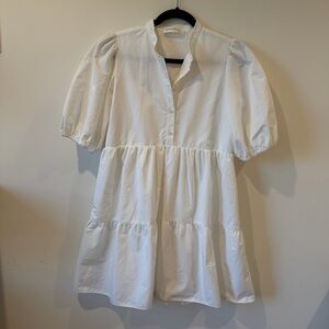 Amanda Uprichard Pierre Tiered Mini Dress White Size S